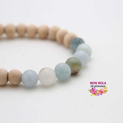 bracelet pour femme amazonite et aigue marine