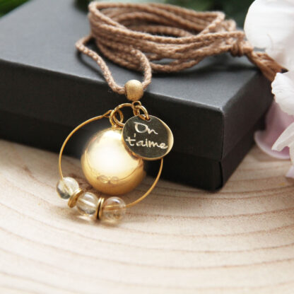 bola personnalisable avec perle de citrine