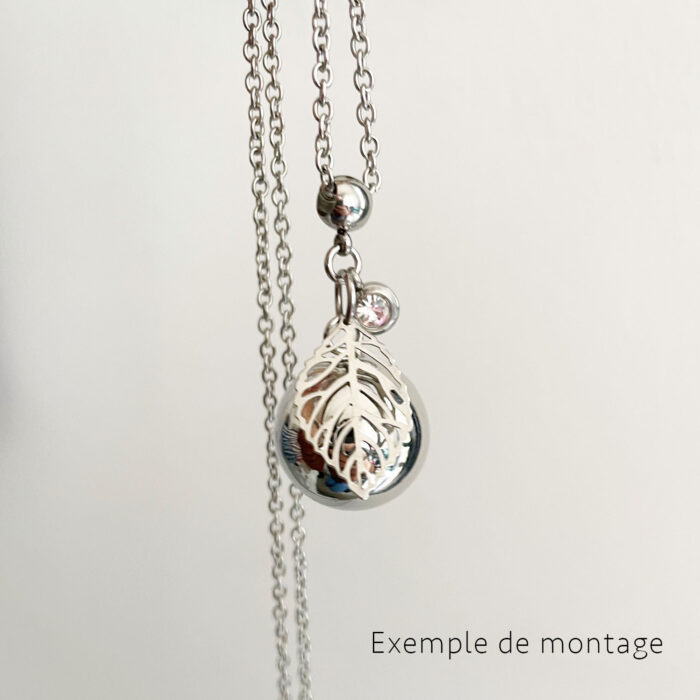 Bola de grossesse pas cher avec strass argent