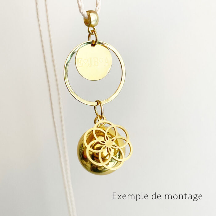 Bola fleur de vie couleur or