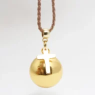 bola avec croix en coloris or avec personnalisation