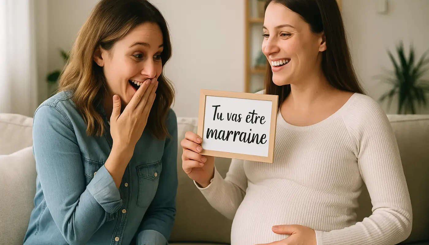 Annoncer sa grossesse à la marraine : nos 10 idées tendance