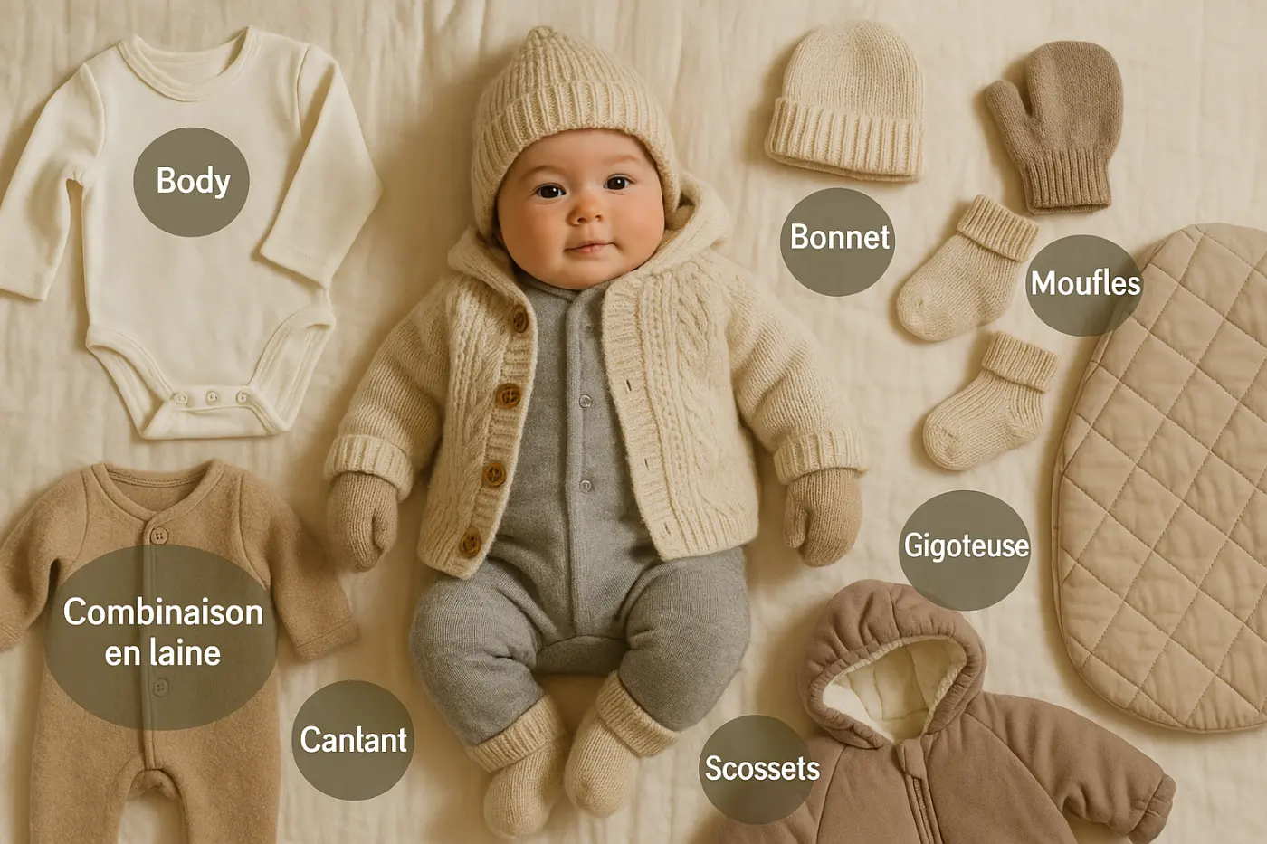 Comment habiller bébé pour son premier hiver ? Les vêtements indispensables