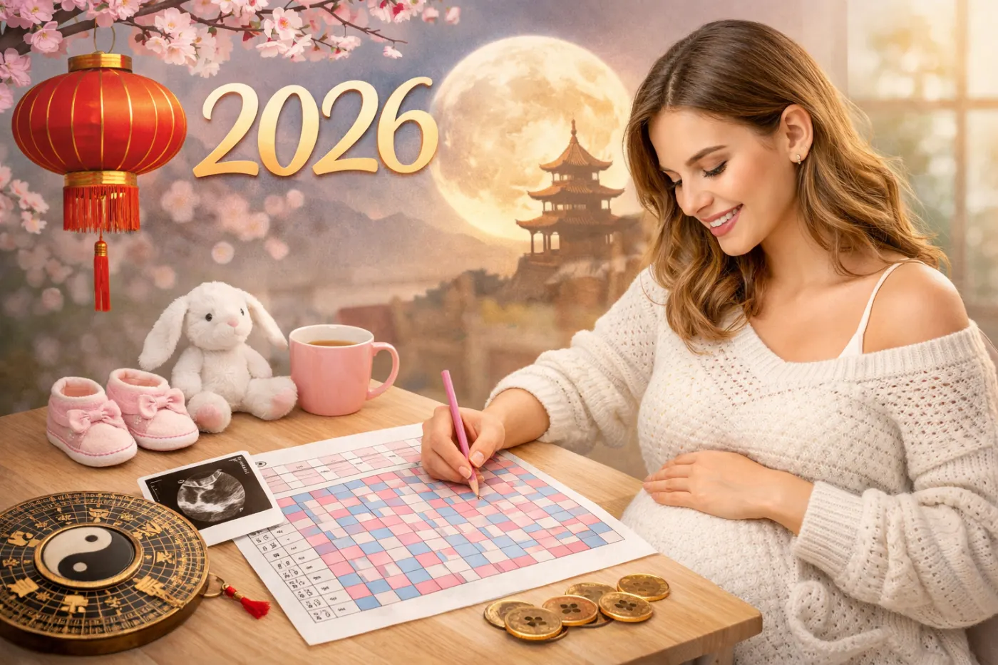 Calendrier chinois de grossesse 2026 : comment l&rsquo;utiliser (et ce qu&rsquo;il vaut vraiment)