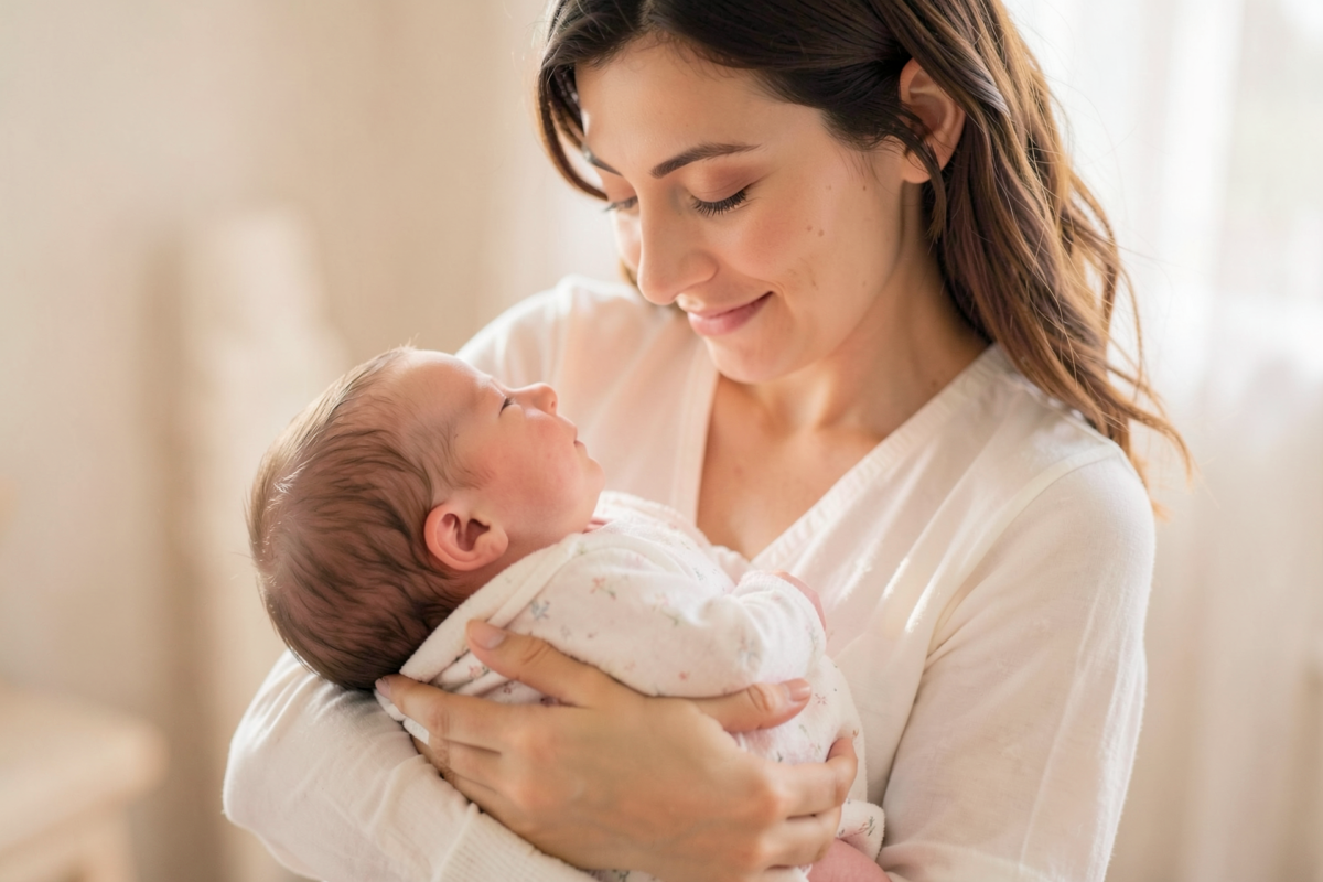 fauve hautot et son bébé